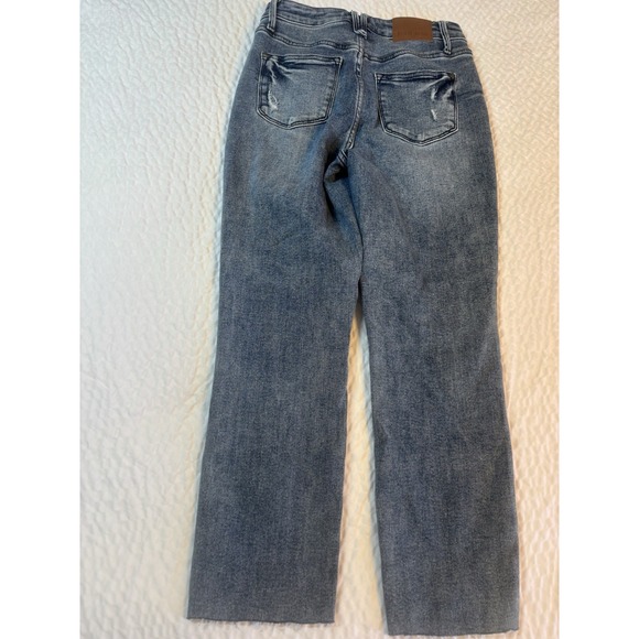 Judy Blue Jeans Women's 3/26 Washed Blue Stretch Denim‎ Slim Fit Distressed - Picture 13 of 16